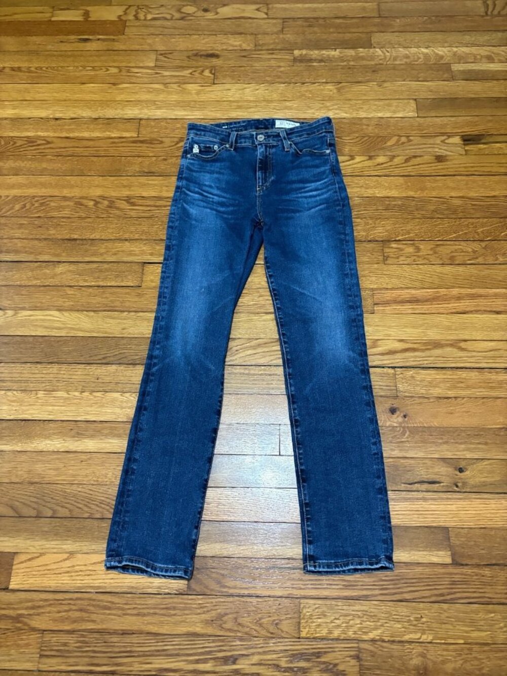 AG Adriano Goldschmied Jeans Womens 26 Blue Mari Slim Straight High Rise Japan
